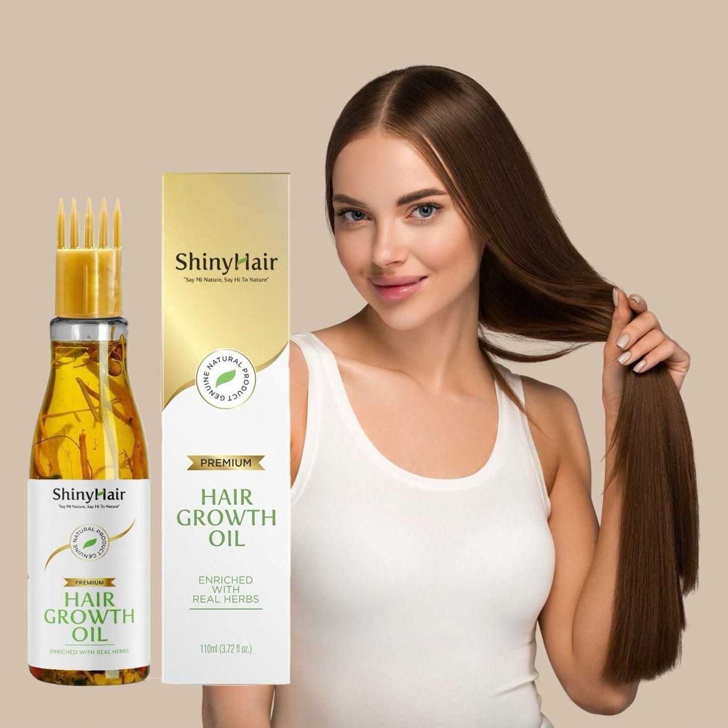 ShinyHair Growth Oil Enriched With Real Herbs 110ml (Pack of 2) 0c2542-3a