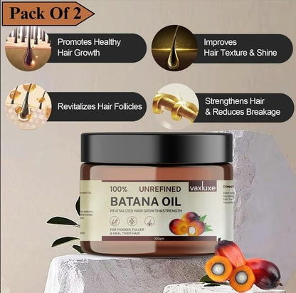 Vaxluxe Batana Oil - Revitalized Hair Growth & Strength 100g(Pack Of 2) 0c2542-3a