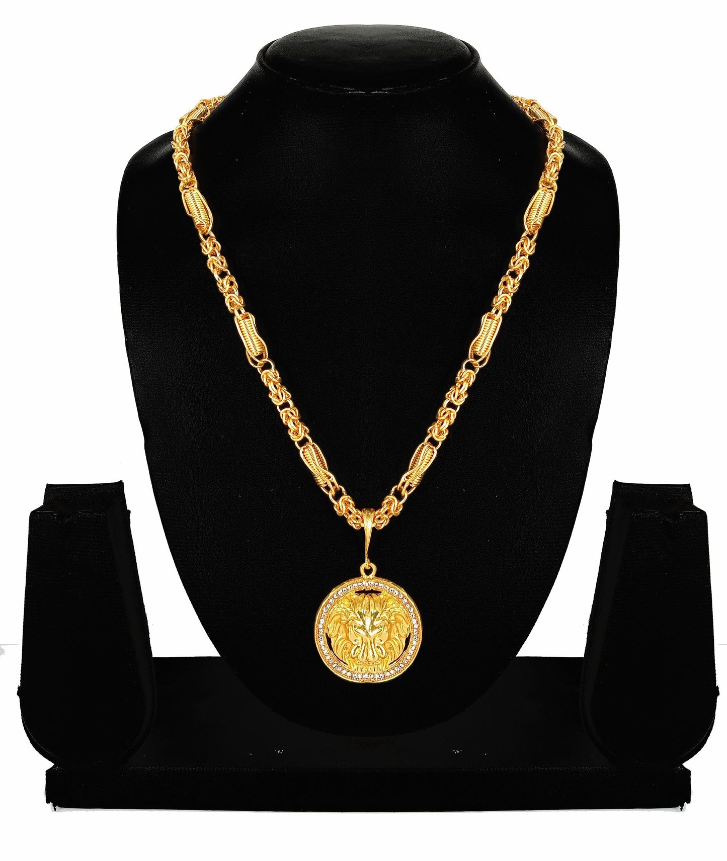 Luxurious Men's Gold Plated Pendant With Chain Vol 5