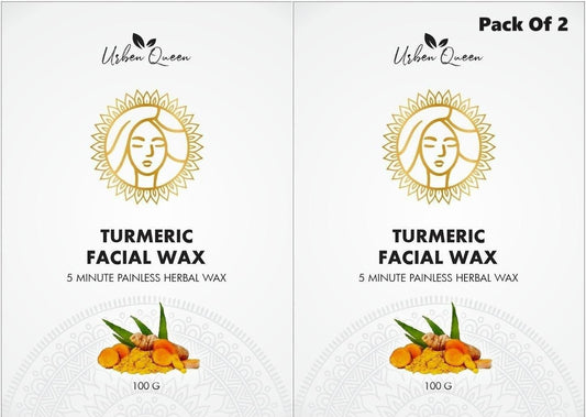 Turmeric Facial Wax - 5 Minute Painless Herbal Wax Powder (100g) (Pack of 2) 0c2542-3a