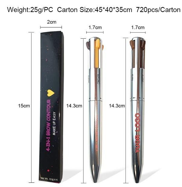 4 Colors Eyebrow Pen 4IN1 Eyebrow Pencil 0c2542-3a