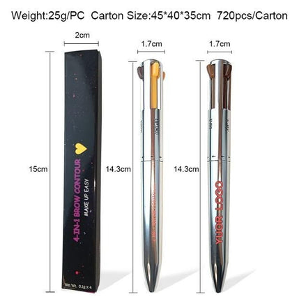 4 Colors Eyebrow Pen 4IN1 Eyebrow Pencil 0c2542-3a