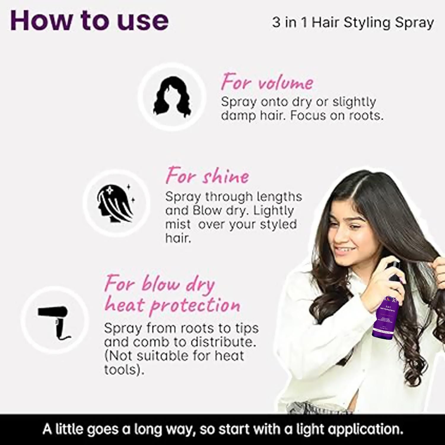 3 in 1 Hair Styling Sprey 100 ML 0c2542-3a