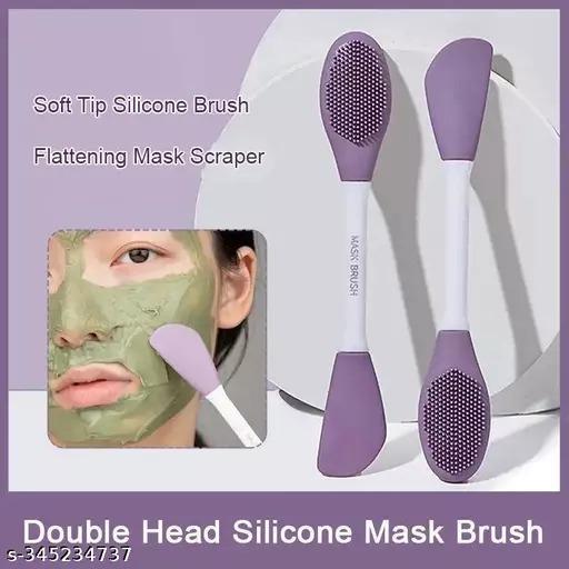 Double-headed Silicone Mask Brush Face Cleansing and Applying Mud Mask (Pack of 2) 0c2542-3a