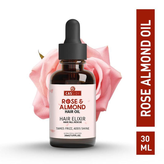 CASSIDY Rose and Almond Hair Oil, Hair Elixir, (30 ML) 0c2542-3a