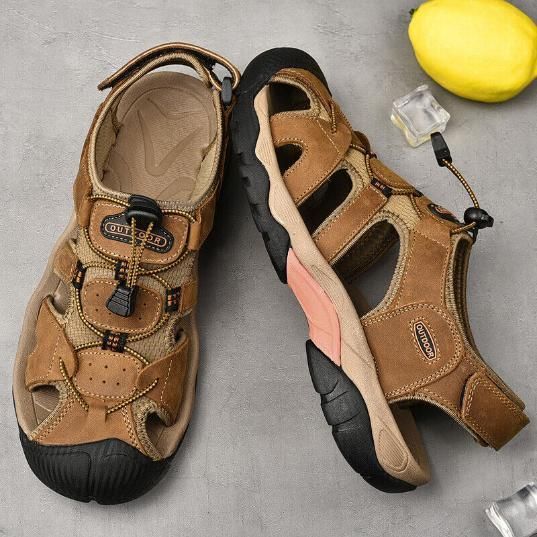 Men's Leather Closed Toe Sandal 0c2542-3a