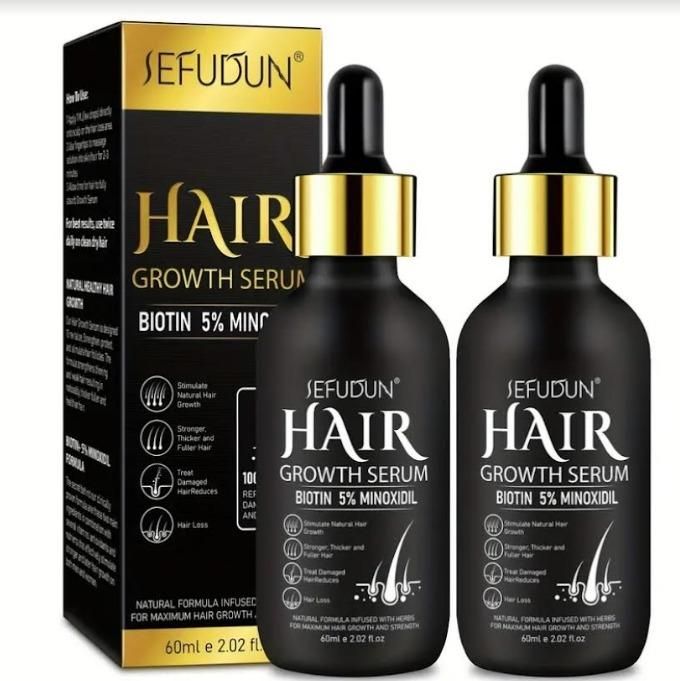 Hair Growth Serum with Biotin 60ML(Pack Of 2) 0c2542-3a