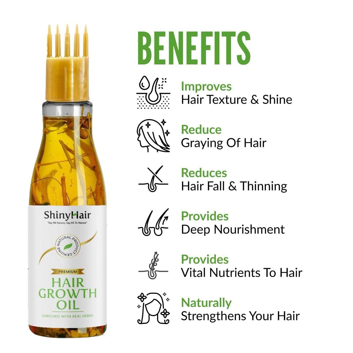 ShinyHair Growth Oil Enriched With Real Herbs 110ml (Pack of 2) 0c2542-3a