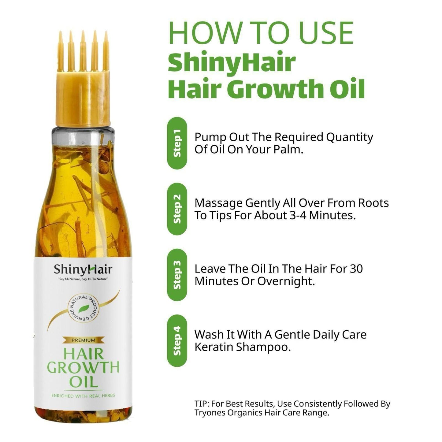 ShinyHair Growth Oil Enriched With Real Herbs 110ml (Pack of 2) 0c2542-3a