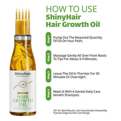 ShinyHair Growth Oil Enriched With Real Herbs 110ml (Pack of 2) 0c2542-3a