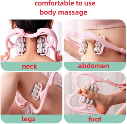 6 Wheel Dual Pressure Point Cervical Neck Massager Pinpoint Roller Neck Spine Massage Tool