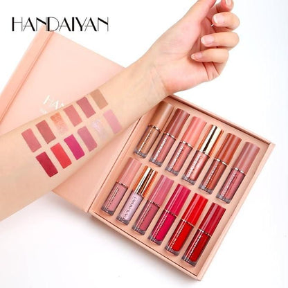 12Pcs Velvet Matte Liquid Lipstick Set 0c2542-3a