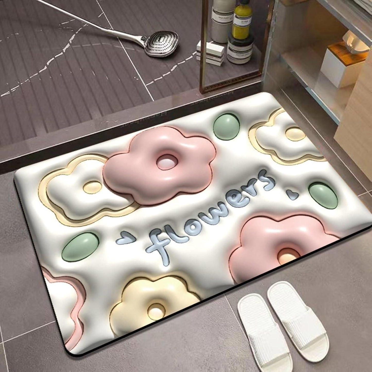 3D Visual Cute Non Slip Quick Drying Bath Mat