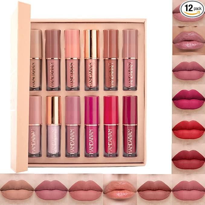 12Pcs Velvet Matte Liquid Lipstick Set 0c2542-3a