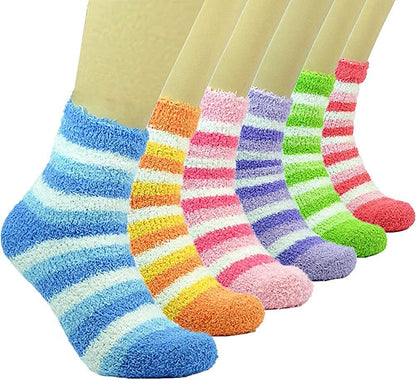 Soft & Cozy Ladies Women Girls Fuzzy Socks Winter Warm Feather Socks