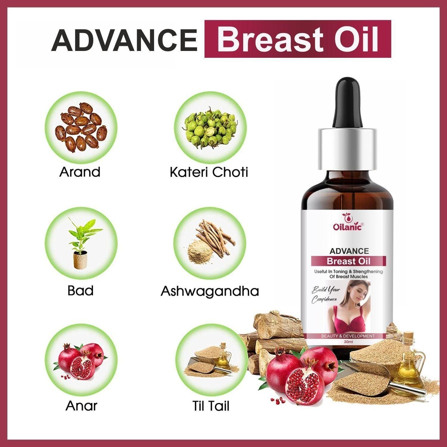 Oilanic Natural B 36 Plus Breast Enlargement Oil 30 ml 0c2542-3a