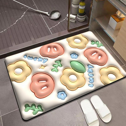 3D Visual Cute Non Slip Quick Drying Bath Mat