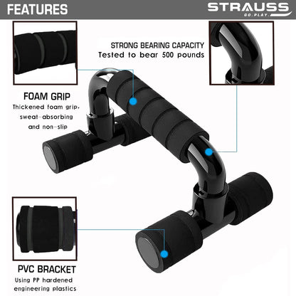 Pushup Bar with 11 Toning tube Band for Workout