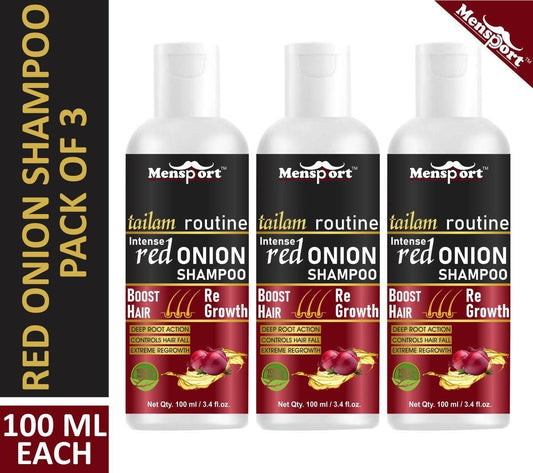 Mensport Red Onion Shampoo (Pack Of 3)