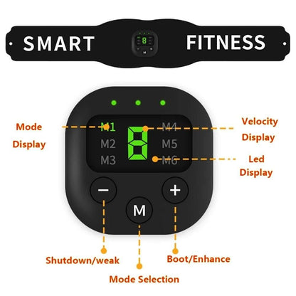 Electronic Abdominal Muscle Stimulator Smart Fitness Ab Belt