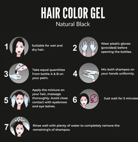 Hair Color Gel - 100% Gray Hair Coverage 125ML (Pack of 2) 0c2542-3a