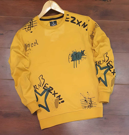 Men's Fleece Printed Full Sleeves Sweatshirt