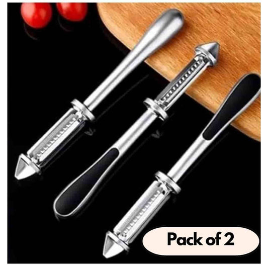 Multifunctional Stainless-Steel Peeler Pack of 2