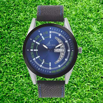 Stylish Blue Dial Day And Date Working Analog Watch