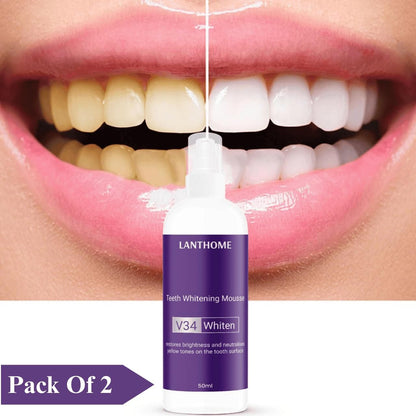 Lanthome Teeth Whitening Spray Mousse V34 Whiten 50ml (Pack Of 2) 0c2542-3a