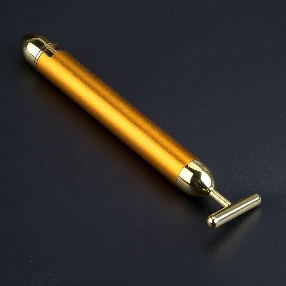 24K Gold Energy Beauty Bar Electric Facial Massage Roller 0c2542-3a