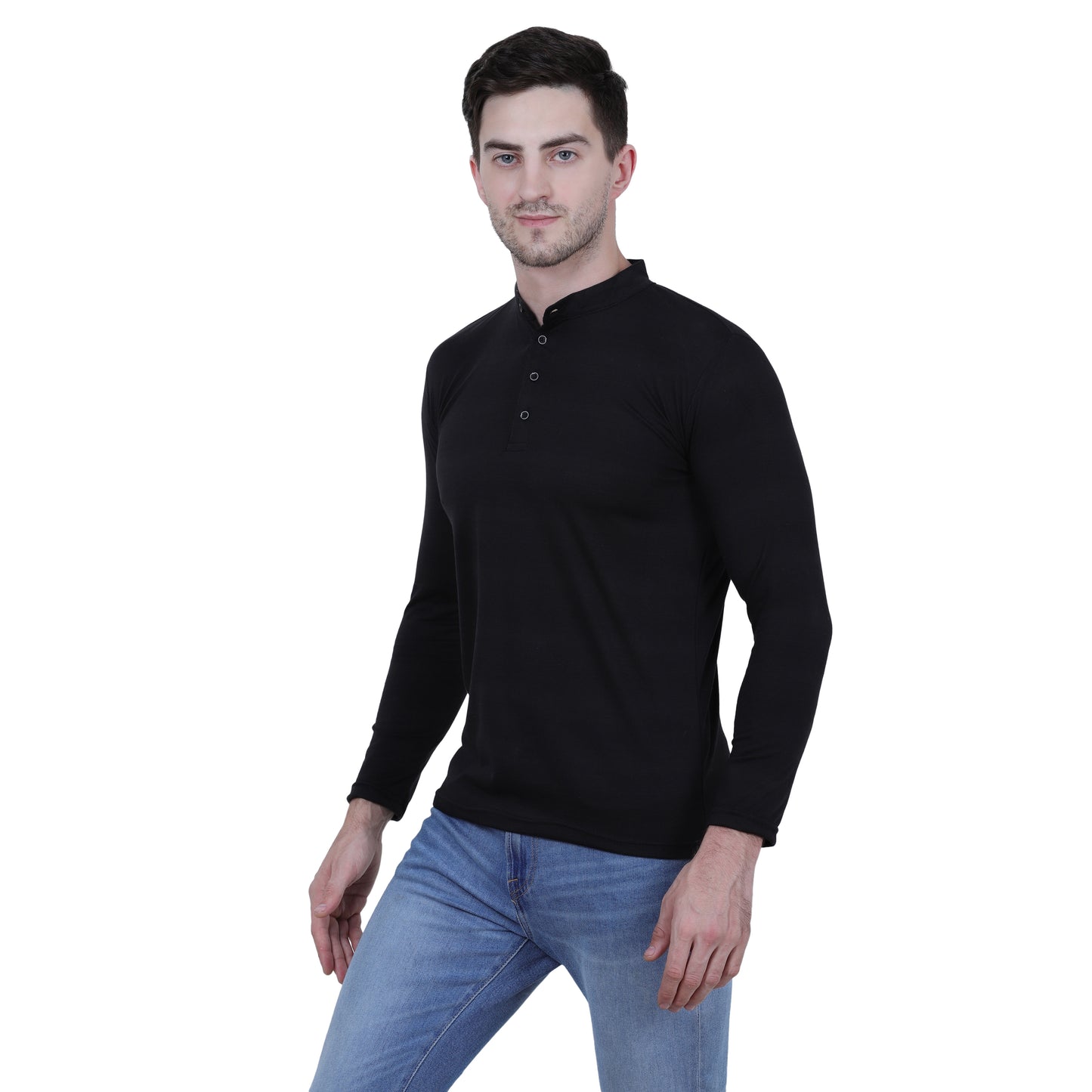 Mens Cotton Solid Full Sleeve T-Shirt