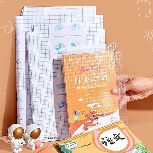 3 Different Size Transparent Sticker Books Cover