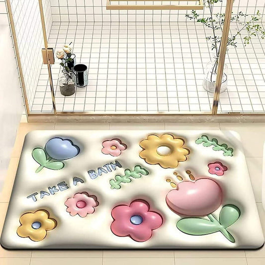 3D Visual Cute Non Slip Quick Drying Bath Mat