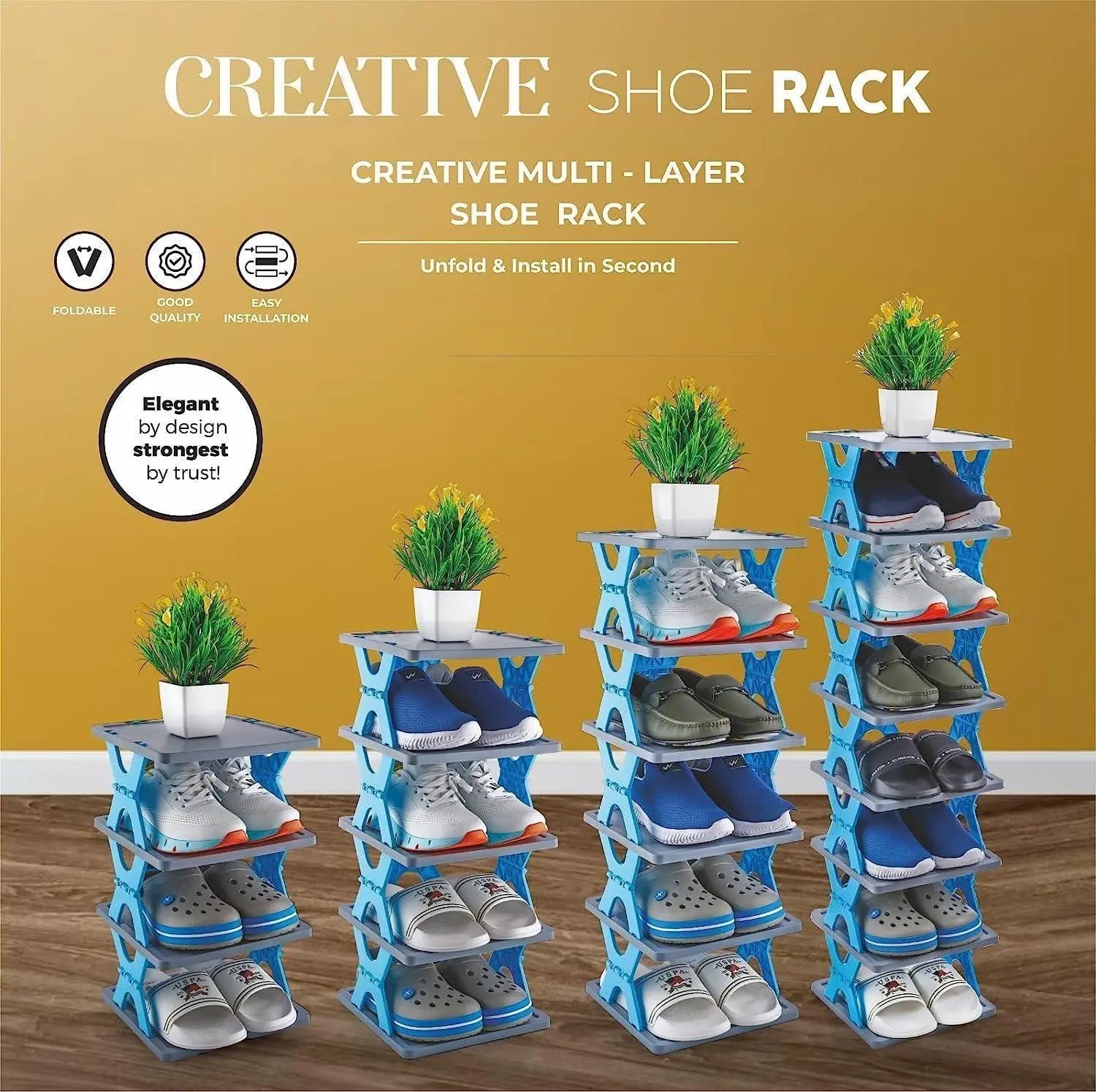 Smart Foldable Shoes Tier Shoe Rack 6 Layer 0c2542-3a