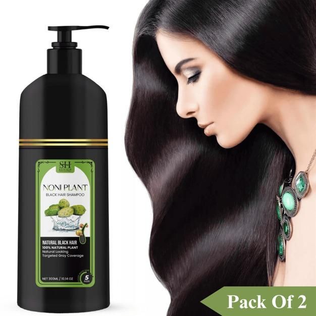 Noniplant Black Hair Shampoo 300ml (Pack Of 2) 0c2542-3a