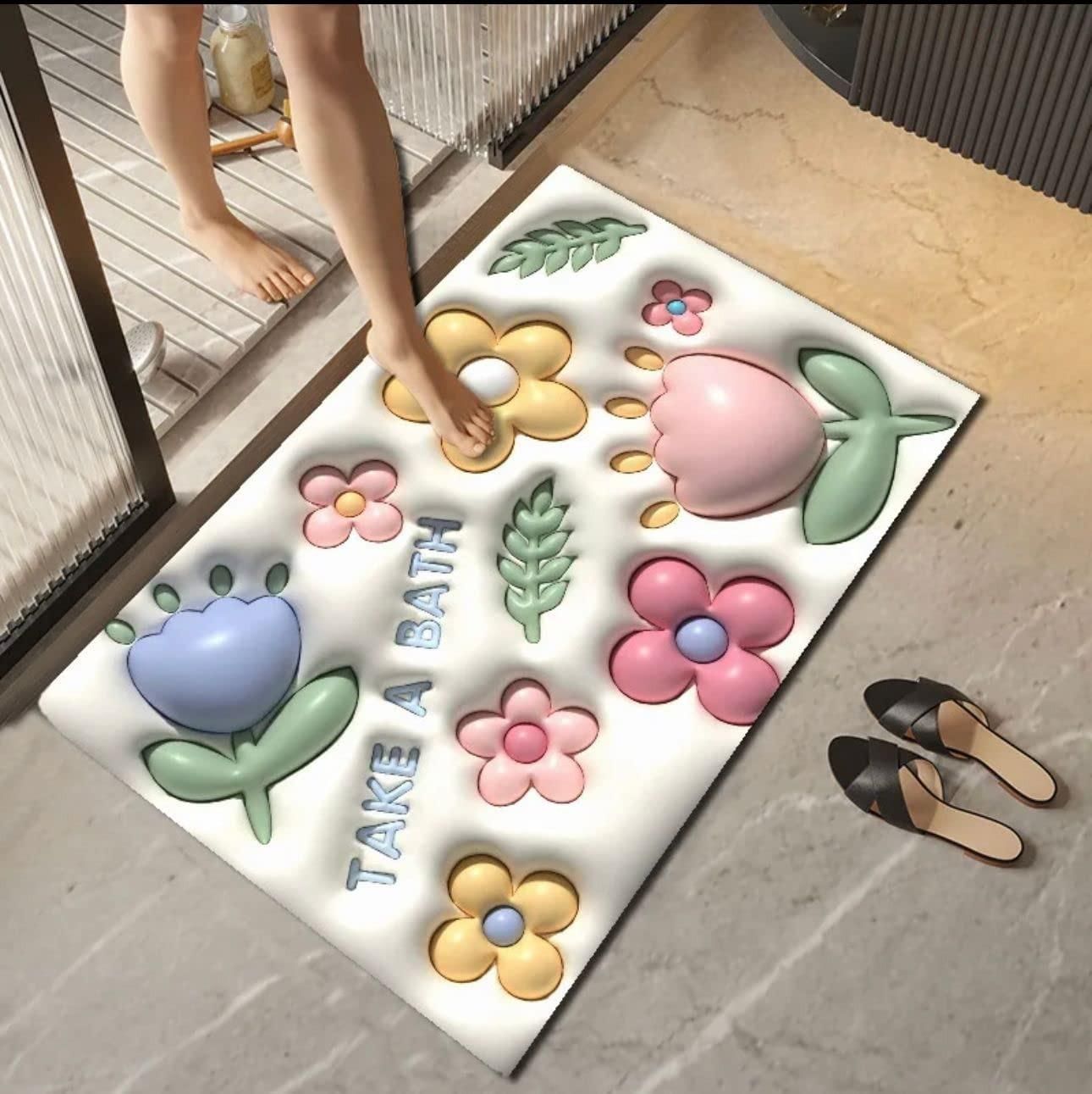 3D Visual Cute Non Slip Quick Drying Bath Mat