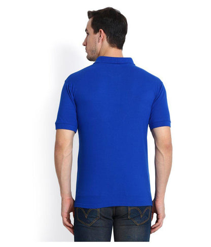 Cotton Blend Solid Half Sleeves Polo T-Shirt