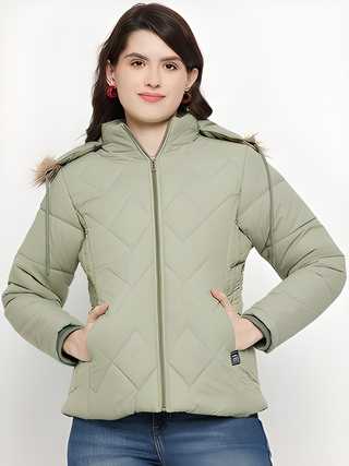 Women's Winter Wear Solid Parka Jacket