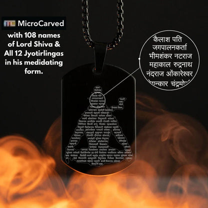 Mahadev Lord Shiva with 12 Jyotirling Pendant & Chain