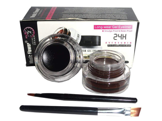 Music Flower gel eyeliner 6g (Black & Brown) (Combo) 0c2542-3a