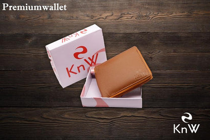 KnW Wallet Leather Green 8 Card Holder