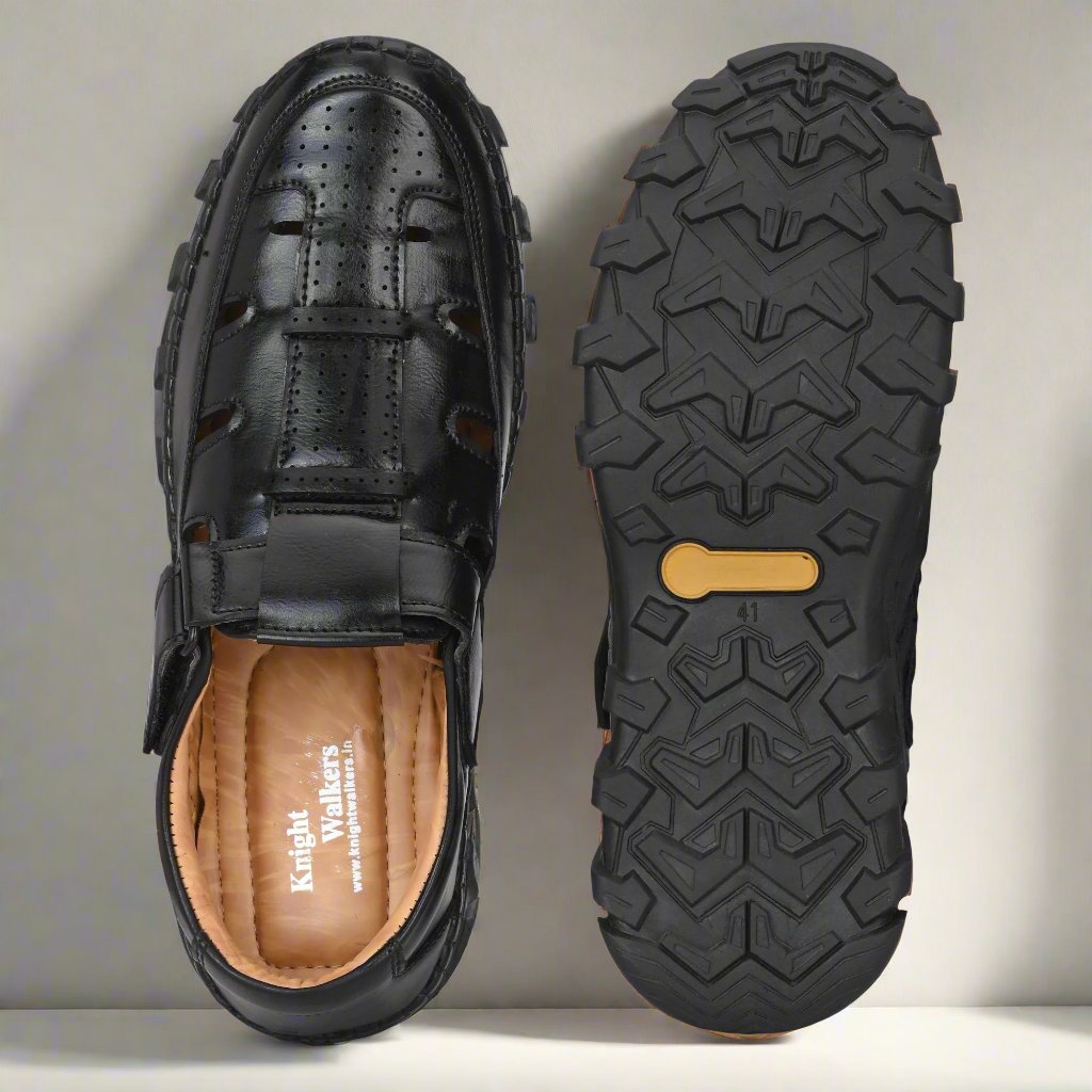 Black Roman Sandals For Men 0c2542-3a