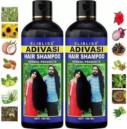 Adivasi Herbal Shampoo For Hair Norishment Healthy Scalp & Hair Growth 100ml (Pack of 2) 0c2542-3a