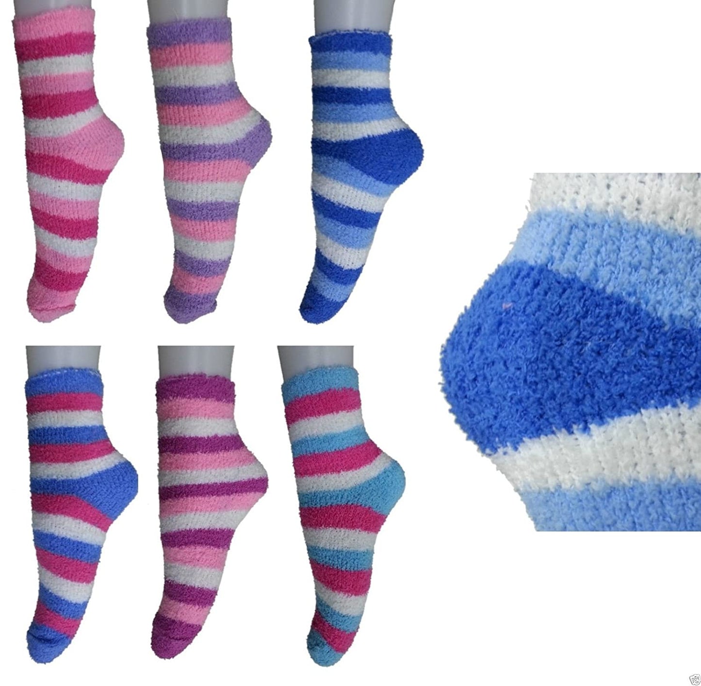 Soft & Cozy Ladies Women Girls Fuzzy Socks Winter Warm Feather Socks