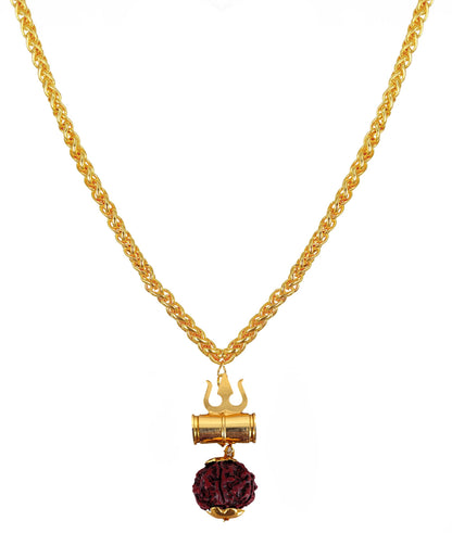 Luxurious Men's Gold Plated Pendant With Chain Vol 2